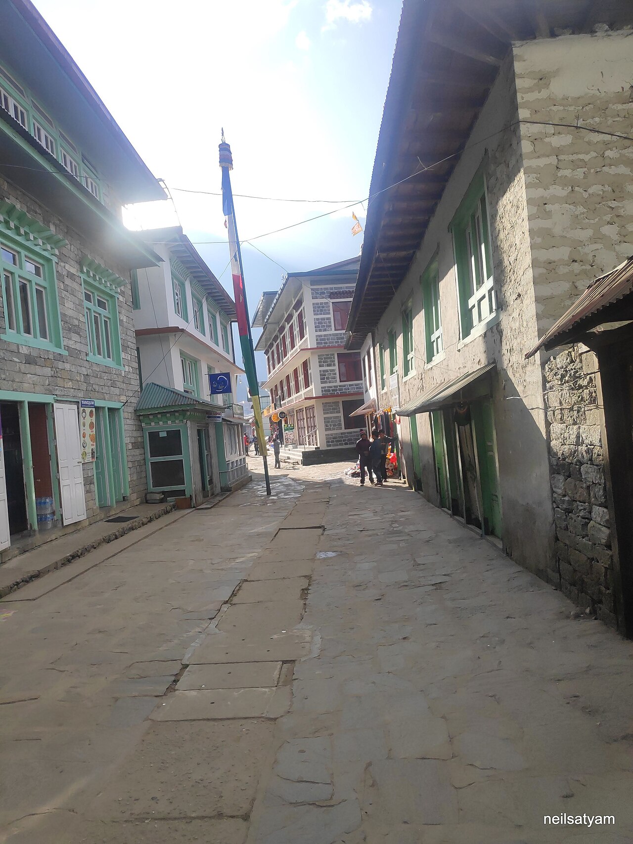 A lane in Lukla at the end of the trek