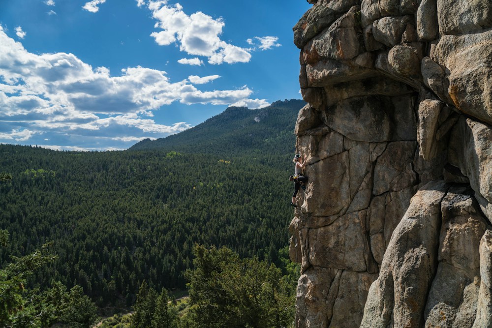 Developing movement and confidence on outdoor rock.